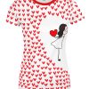Playera Full Duo Amor San Valentín Tu Y Yo Beso Corazones - Imagen 2