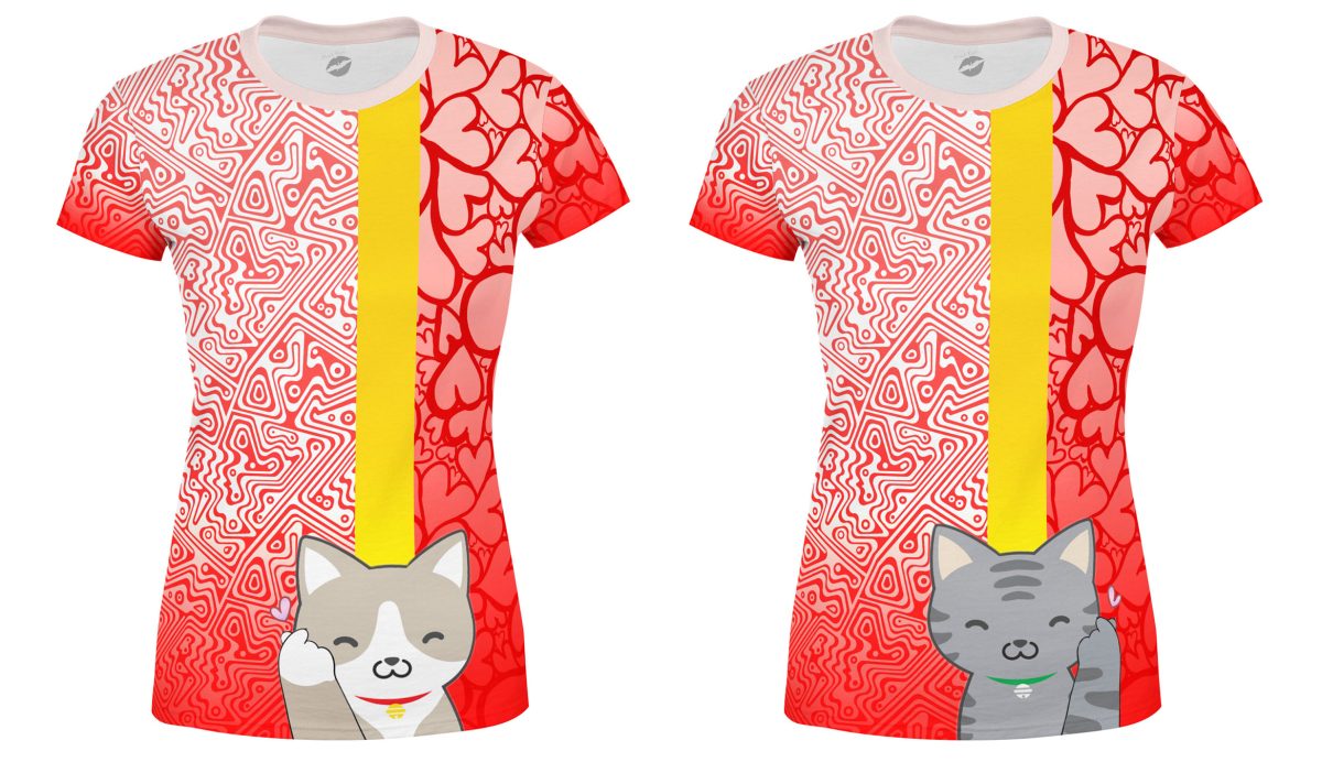 Playera Full Duo Amor Pareja San Valentín Gatitos Corazón Coreano