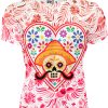 Playera Full Duo San Valentín Amor A La Mexicana Calavera - Imagen 4