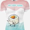 Playera Full Duo Amor Pareja San Valentín Love Sushi Partner - Imagen 4