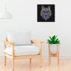 Cuadro Canvas Lobo Estilo Huichol - Imagen 2
