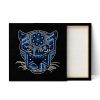 Cuadro Canvas Pantera Estilo Huichol Azul - Imagen 2