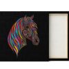 Cuadro Canvas Caballo Estilo Huichol - Imagen 3