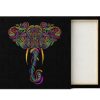 Cuadro Canvas Elefante Estilo Huichol Abstracto - Imagen 3