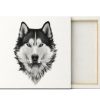Cuadro Canvas Lobo Ojos Azules - Imagen 3