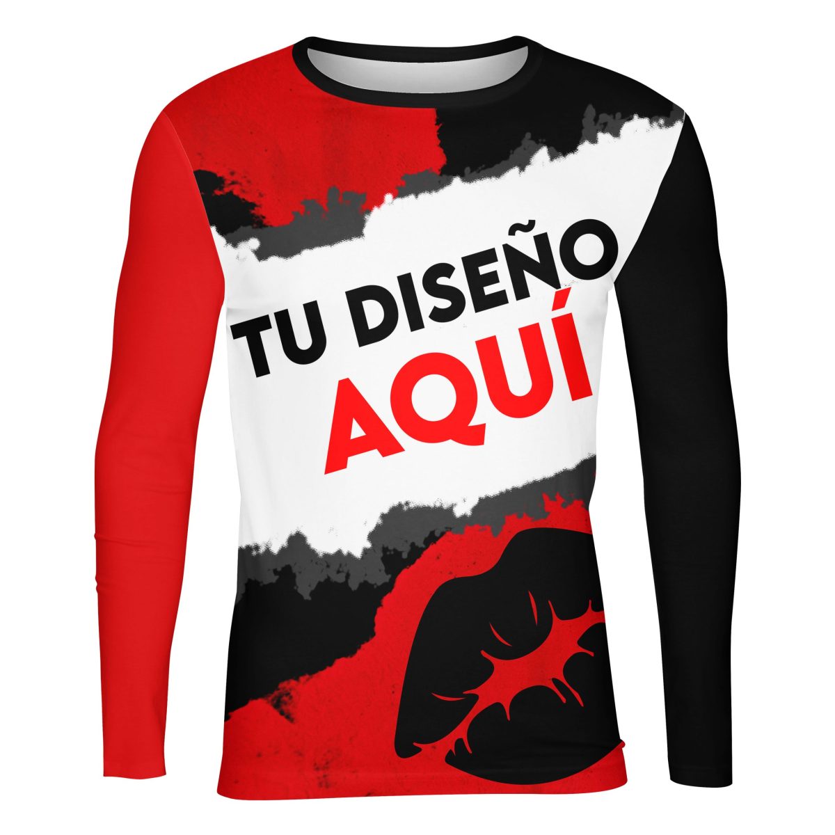 Playera Jersey Sublimada Full Print Personalizada Manga Larga