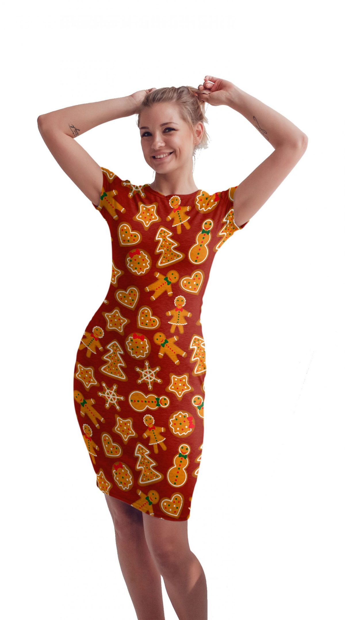 Vestido Sublimado Navidad Galletas de Jengibre