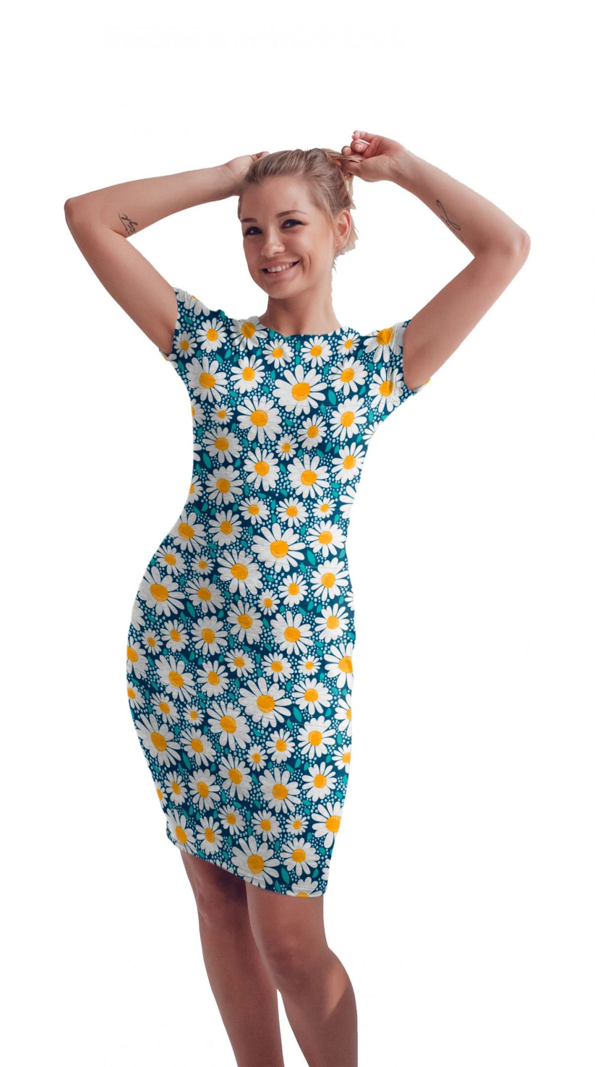 Vestido Sublimado Margaritas Flores