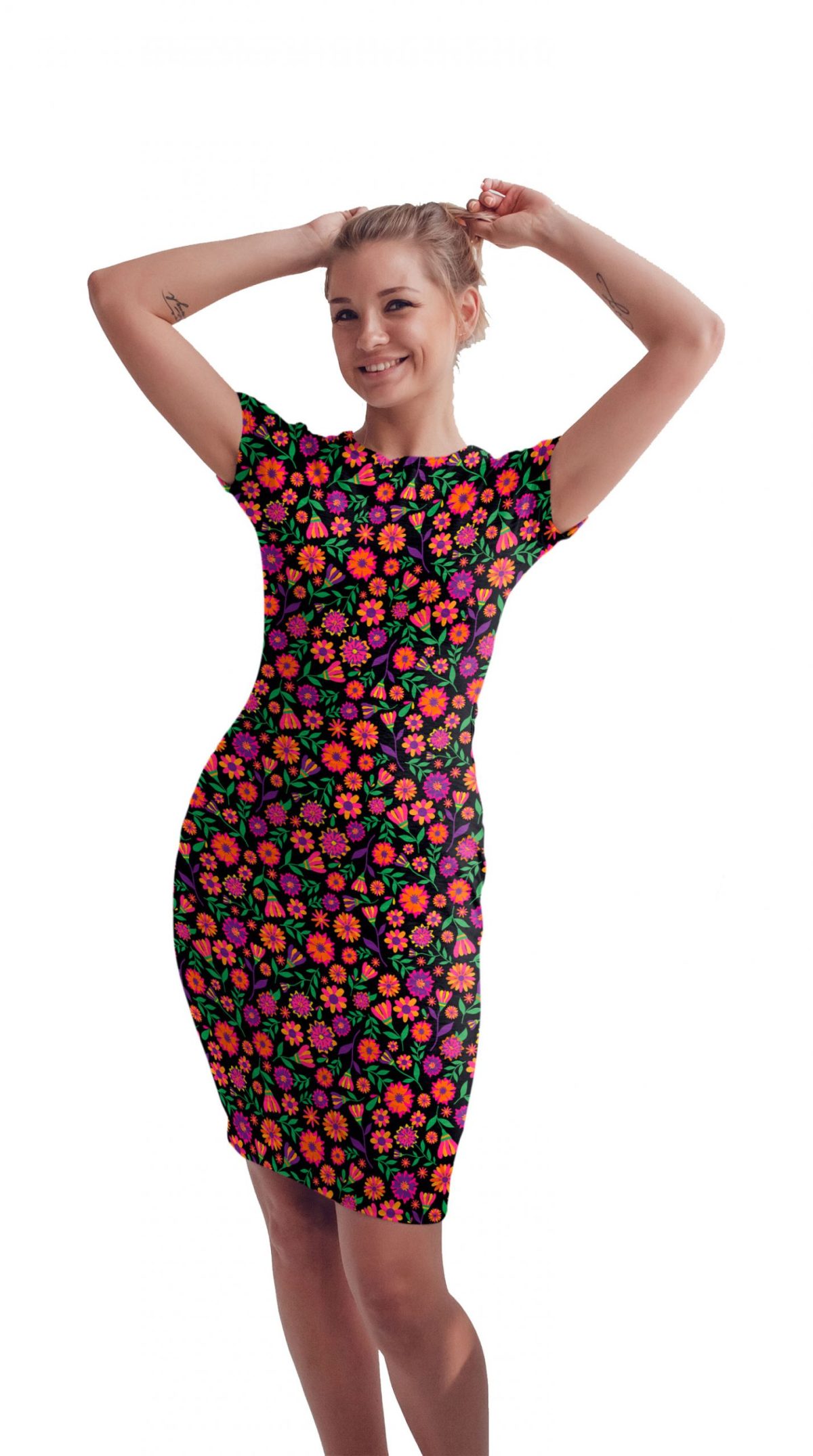 Vestido Sublimado Flores Pequeñas