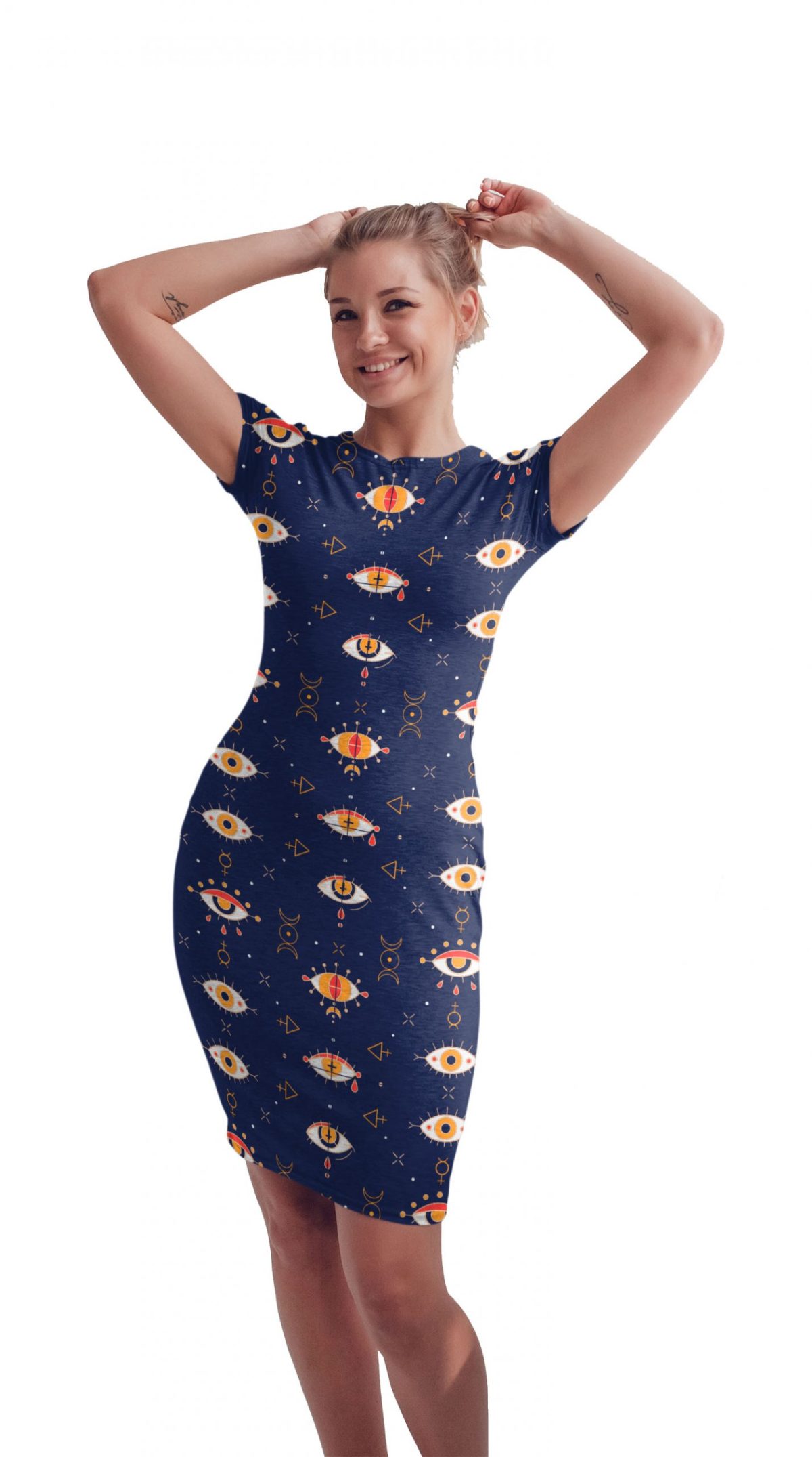 Vestido Sublimado Ojos Wicca