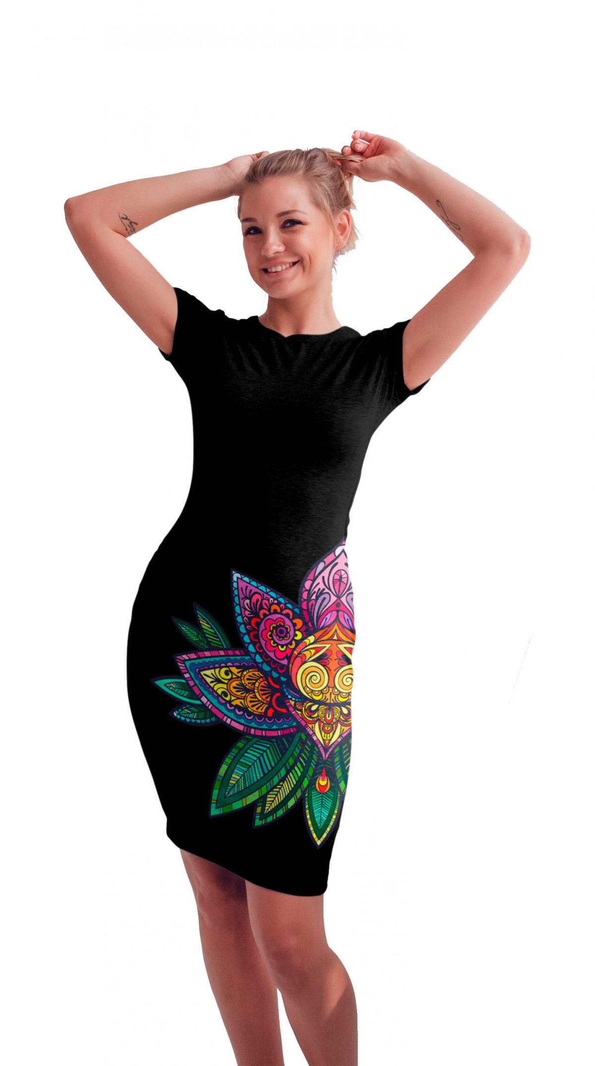 Vestido Sublimado Flor Mandala
