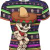 Playera Sublimada Full Print Pareja Calaveritas Bailando 127 - Imagen 4