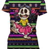 Playera Sublimada Full Print Pareja Calaveritas Bailando 127 - Imagen 2
