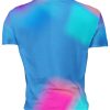 Playera Hdrg Full Print Sublimada Azul Desenfoque Cubos 21 - Imagen 2