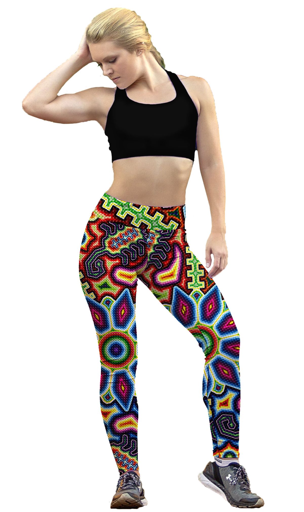 Leggin Dama Sublimado En Licra Textura Alacrán Colores Forma