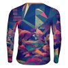 Playera Jersey Pesca Larga Golden Fish Geométrico Colores - Imagen 2