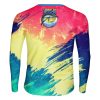 Playera Jersey Pesca Manga Larga Pez Marlin Color Azul Rosa - Imagen 2