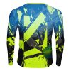 Playera Jersey Pesca Manga Larga Pez Dorado Verde Fosfo Azul - Imagen 2