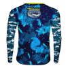 Playera Jersey Pesca Manga Larga Mar Pez Tuna Camuflaje Azul - Imagen 2