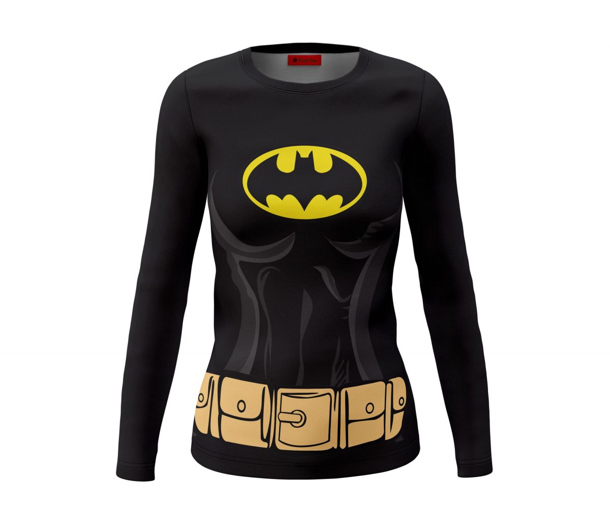 Playera Sublimada Dama Manga Larga Traje Batgirl Murciélago