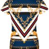 Playera Dama Full Print Fancy Print Leones Ornamento Dorado - Imagen 2