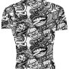 Playera Sublimada Full Print Pareja Payasos Diabólicos Calavera Gris - Imagen 2