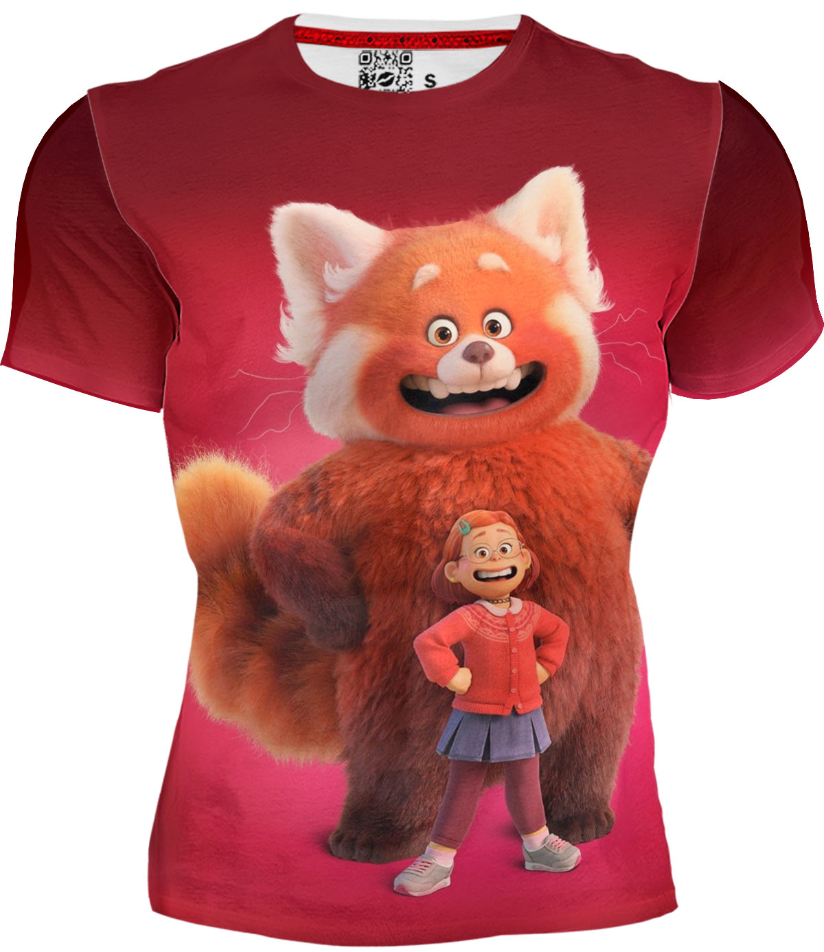 Playera Full Print Panda Rojo Red Película