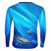 Playera Jersey Pesca Pesca Mar Azul Degradado Pez Supertuna - Imagen 2