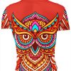 Playera Full Print  Mándala Búho Colores Tribal - Imagen 2