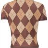 Playera Full Print  El Mejor Papá Suéter Rombos Café - Imagen 2