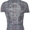 Playera Full Print Calavera Sombrero Camisa Cuadros Papá - Imagen 2