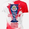 Playera Full Print Papa Rojiblanco Futbol Dia Del Padre - Imagen 2