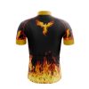 Jersey Ciclismo Manga Corta Maillot Mtb Llamas Águila Ardiendo Negra - Imagen 2