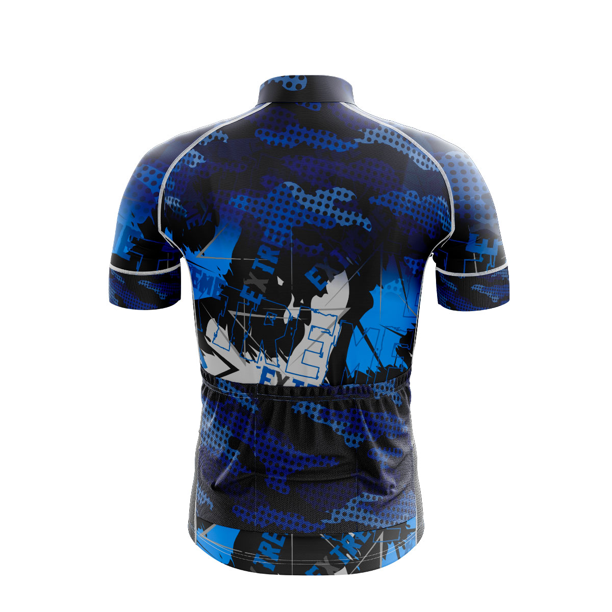 Jersey Ciclismo Manga Corta Maillot Mtb Extream Deporte Camuflaje Azul - Imagen 2