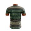 Jersey Ciclismo Manga Corta Maillot Mtb Figuras Maya Verde Pirámide - Imagen 2
