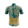 Jersey Ciclismo Manga Corta Maillot Mtb Lineas Jade Corona Lingote Oro - Imagen 2