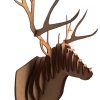 Bk Venado 3d Mdf 3mm Decoración Pared - Imagen 2