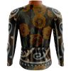 Jersey Ciclismo Manga Larga Maillot Mtb Catrina Roja Rosas Naranja - Imagen 2