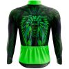 Jersey Ciclismo Manga Larga Maillot Mtb Calavera Penacho Verde Coahuila - Imagen 2