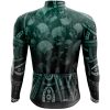Jersey Ciclismo Manga Larga Maillot Mtb Calavera Cráneos Pattern Verde - Imagen 2