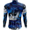 Jersey Ciclismo Manga Larga Maillot Mtb Extream Deporte Camuflaje Azul - Imagen 2