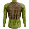 Jersey Ciclismo Manga Larga Maillot Mtb Guerrero Lanza Café Piedra - Imagen 2
