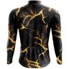 Jersey Ciclismo Manga Larga Maillot Mtb Rayos Dorados León Gris - Imagen 2