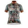 Jersey Ciclismo Manga Corta Maillot Mtb Figuras Comunidad Maya Café - Imagen 3
