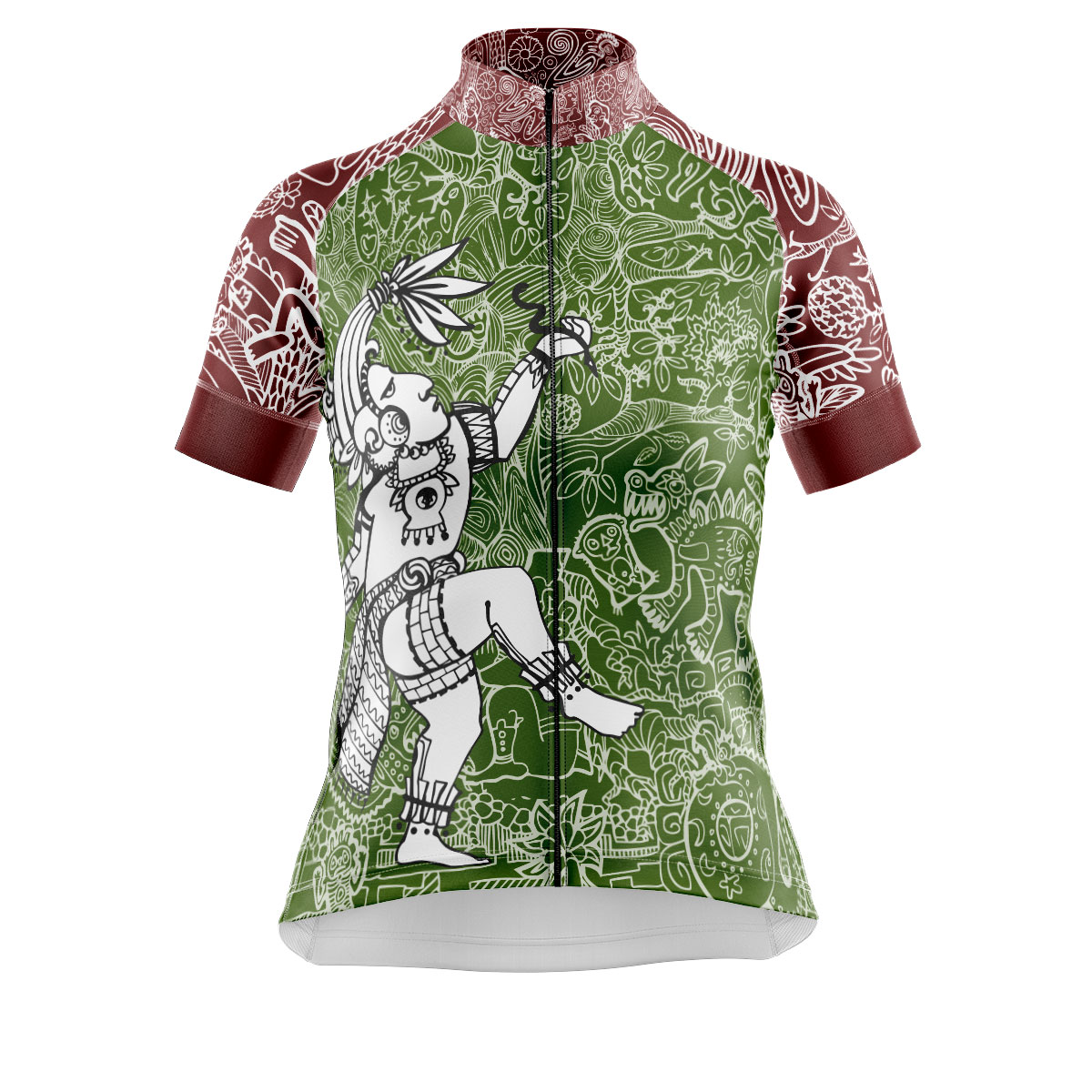 Jersey Ciclismo Manga Corta Maillot Mtb Dibujos Prehispánicos México - Imagen 3