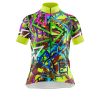 Jersey Ciclismo Manga Corta Maillot Mtb Flechas Colores Manchas Pintura - Imagen 3