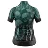 Jersey Ciclismo Manga Corta Maillot Mtb Calavera Cráneos Pattern Verde - Imagen 4