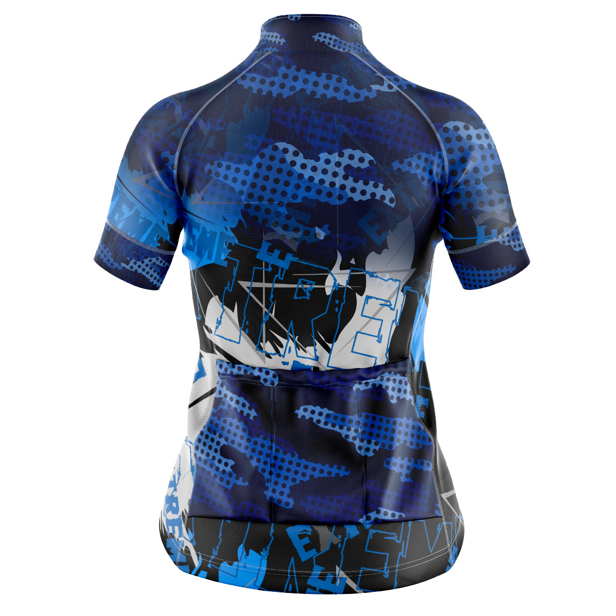 Jersey Ciclismo Manga Corta Maillot Mtb Extream Deporte Camuflaje Azul - Imagen 4