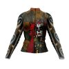 Jersey Ciclismo Manga Larga Maillot Mtb Catrina Roja Rosas Naranja - Imagen 3