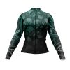 Jersey Ciclismo Manga Larga Maillot Mtb Calavera Cráneos Pattern Verde - Imagen 3